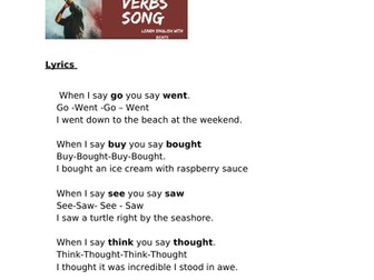 Past Tense Verbs Song