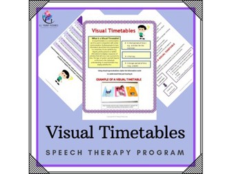 Visual Timetables - Supporting children with Autism - 5 pages