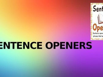 Year 4 varying  sentence starters
