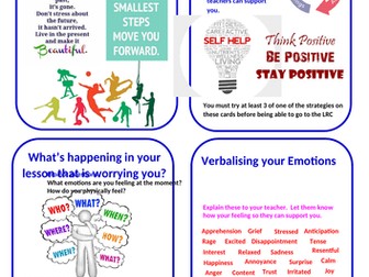 SEN Pupil Anxiety Cards