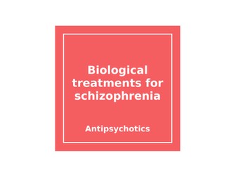 Biological treatments of schizophrenia