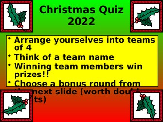 Christmas quiz 2022