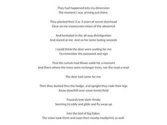 A selection of practice exam questions for iGCSE Ted Hughes poetry