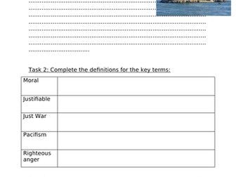 Is war ever morally justifiable? KS3