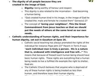 GCSE RE AQA Theme C Human Rights and Social Justice Revision Booklet