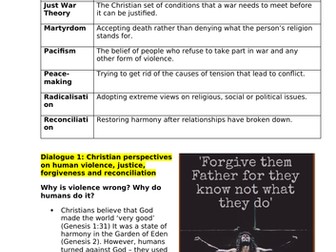AQA GCSE RE Theme D Religion, Peace and Conflict Revision booklet
