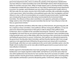 A* A-level Politics Essay - do backbenchers have power?