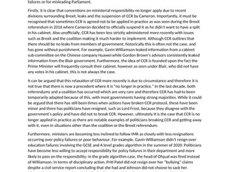 A* A-level Politics Essay - does ministerial responsibility still apply