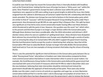 A* A-level Politics Essay - Conservative party divisions