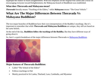 AQA RS GCSE:#L14 Mahayana Buddhism
