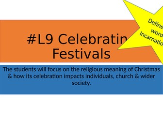 AQA RS GCSE: #L9 Celebrating Festivals.