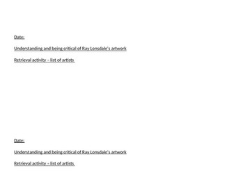 Art Sculpture plan and resources