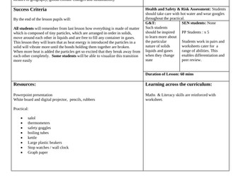 Investigating  changes of state
