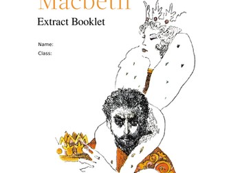Macbeth Extract Booklet with GCSE Questions (Section A and B, Edexcel)