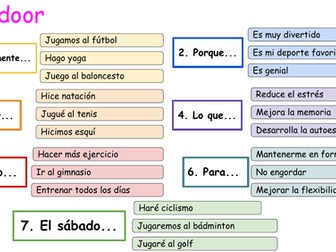 GCSE Los Deportes - Trapdoor Game