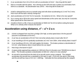 GCSE Physics Calculations of Acceleration