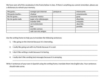 Viva 1 Module 2 Mi Tiempo Libre Homework