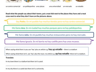 Viva 1 Module 5 Mi Ciudad Homework