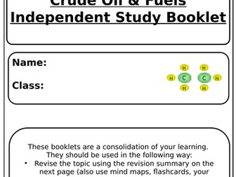 GCSE Chemistry Independent Study Booklet Crude Oil