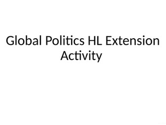 Global Politics: HL Extension Planning