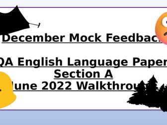 AQA English Language Paper 2 June 2022 (Camping) In Class Moderation.