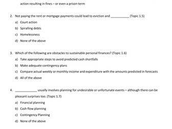 LIBF - Unit 3 - Diploma - MCQ Test 3