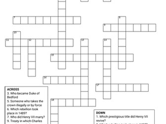 Henry VII Crossword