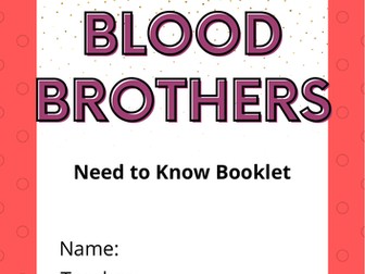 Blood Brothers Revision Booklet