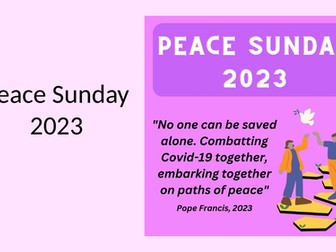 Peace Sunday Assembly/ Form Time Resource 2023