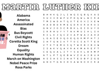 Martin Luther King Word Search