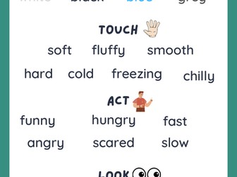 Arctic Adjective  Word Mat