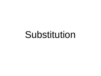 Substitution