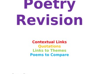 GCSE AQA Poetry Revision