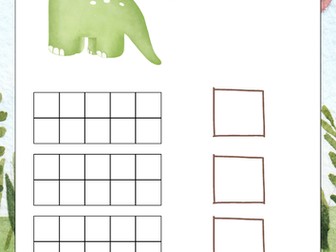 Roll it, Draw it, Write it - Dinosaur Game