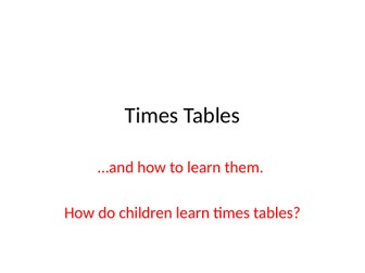 Times Tables Booklets