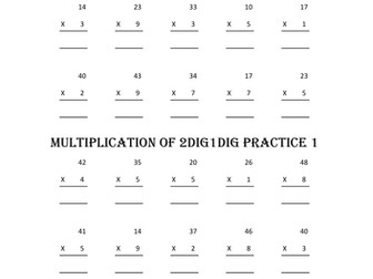 Multiplication Practice 1