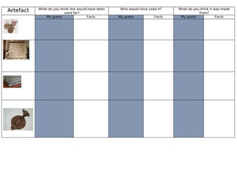 Roman artefact investigation lesson