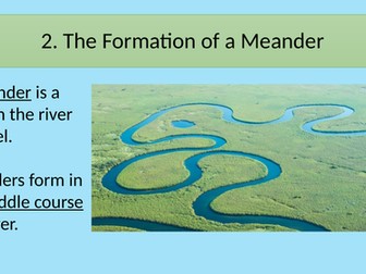 Formation of a meander GCSE CCEA