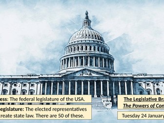 Edexcel A Level US Politics - 3  - Legislative