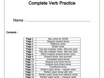 French Verbs - GCSE Practice Booklet