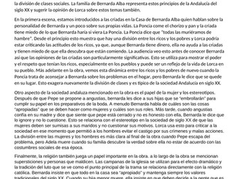 La Casa De Bernarda Alba Model Answer