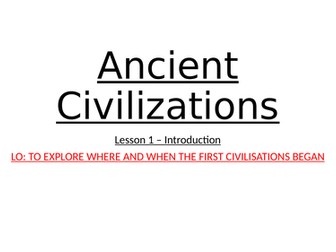4 Civilisations - Shang Dynasty, Ancient Egypt, Indus Valley, Ancient Sumer