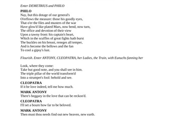 Antony and Cleopatra Assessment