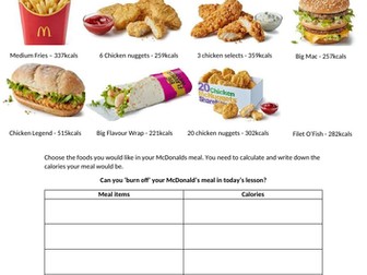 Fitness Calories Challenge