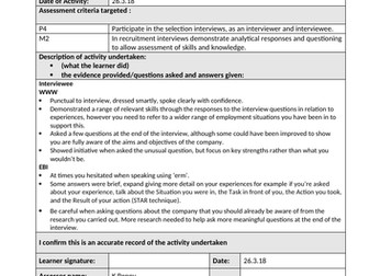 Unit 8 Recruitment and selection example