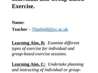BTEC LEVEL 3 IN SPORT AND EXERCISE SCIENCE: UNIT 10 PHYSICAL ACTIVITY RESOURCE PACK