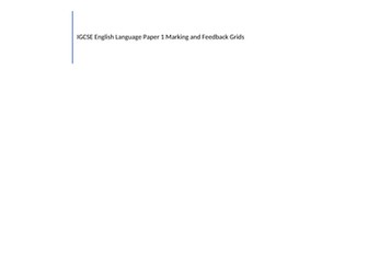 IGCSE English Language Paper 1 feedback grids