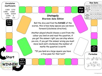 Statistics-Bivariate Data Revision Game