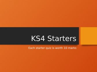 Design and Technology Lesson Starters