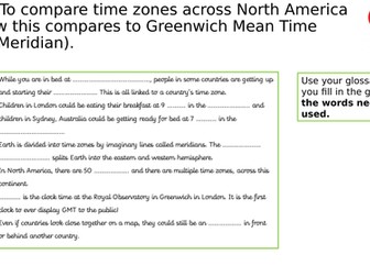 Y5 Geography Time Zones lesson pack